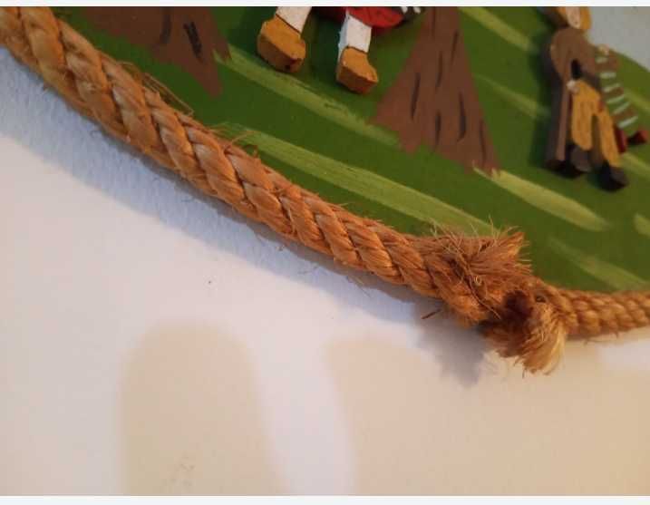 Quadro madeira p/ parede: casal tradicional Castelo Branco 30x20cm