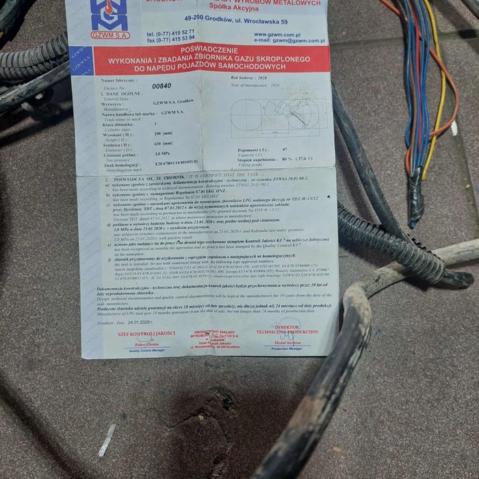 Części instalacji Lpg