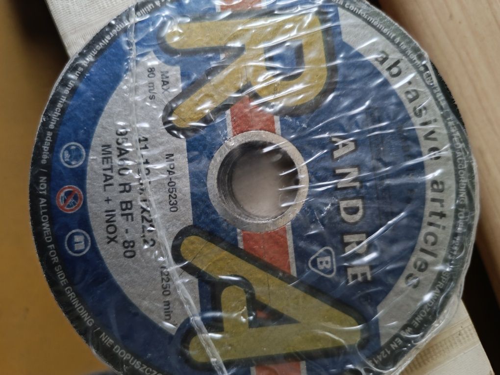 Tarcze Andre do cięcia metalu i stali 5 opak po 10 sztuk (50 sztuk)