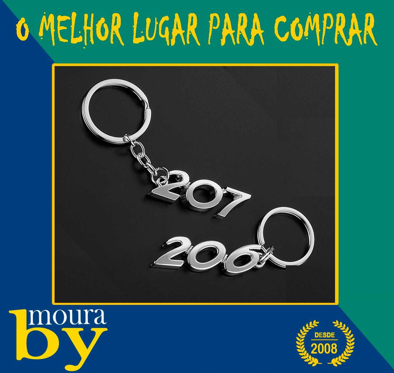 Porta Chaves Peugeot metálico e cabedal personalizados