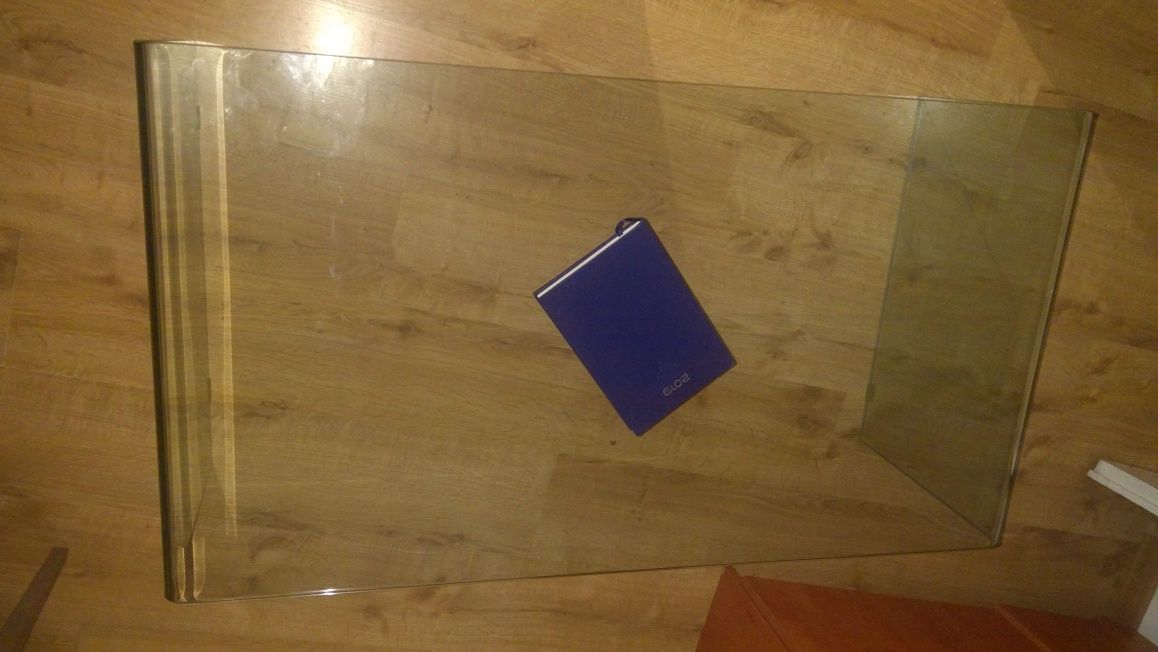 Ława prostokątna Kler ze szkła hartowanego giętego; unikatowy design