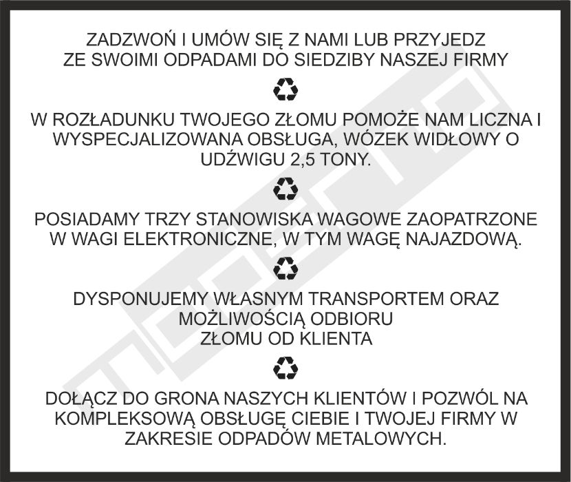 Skup Złomu Stalowego i Metali Kolorowych, Dojeżdzamy, Ważymy u Klienta