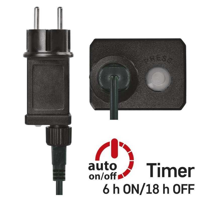 Oświetlenie choinkowe nano łezki frędzle ciepła biel timer LED 2,35 m
