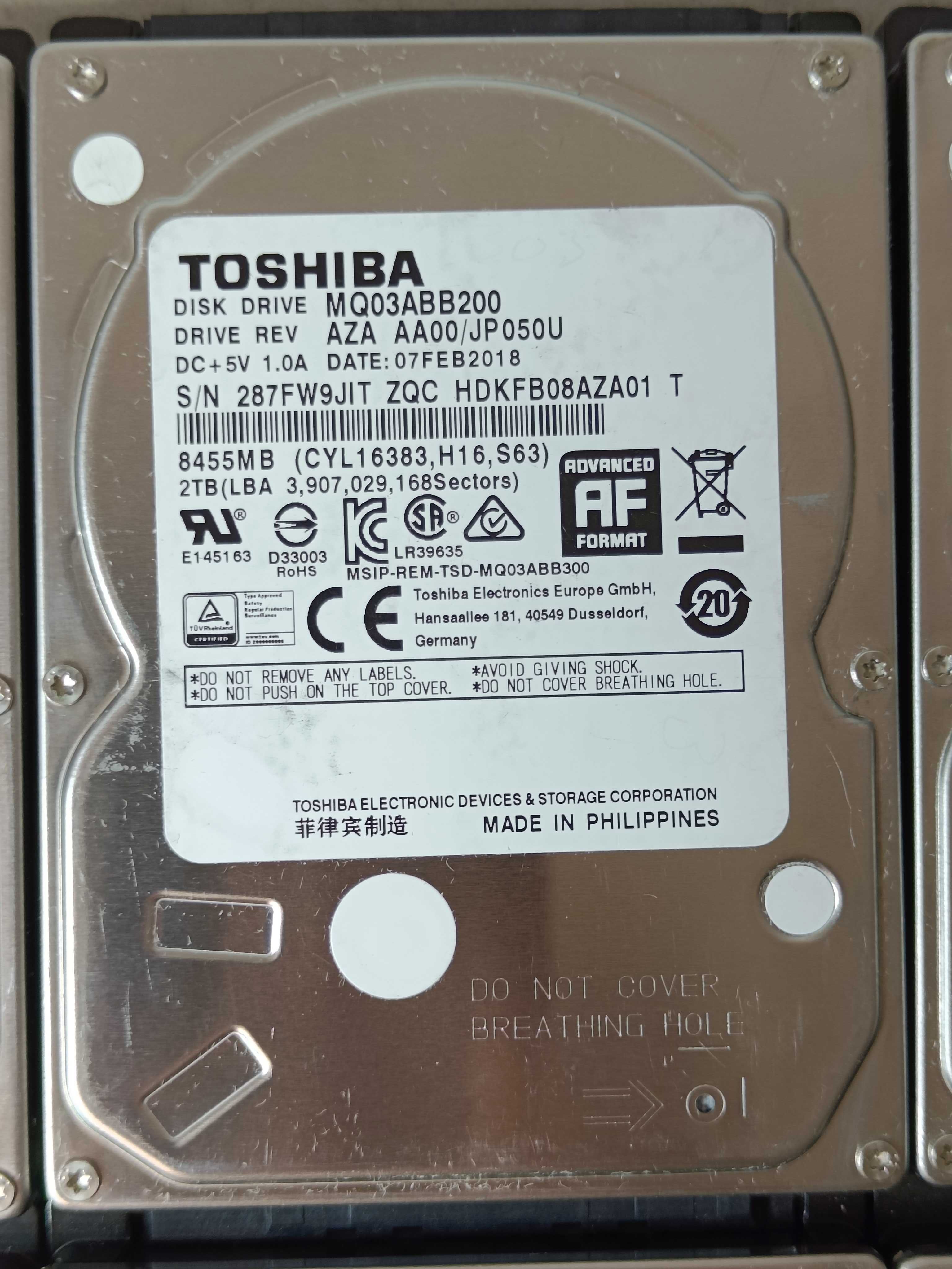 Hard Disk HDD диск 2.5 TOSHIBA 2TB до НОУТБУКА або PS ВІДМІННИЙ стан