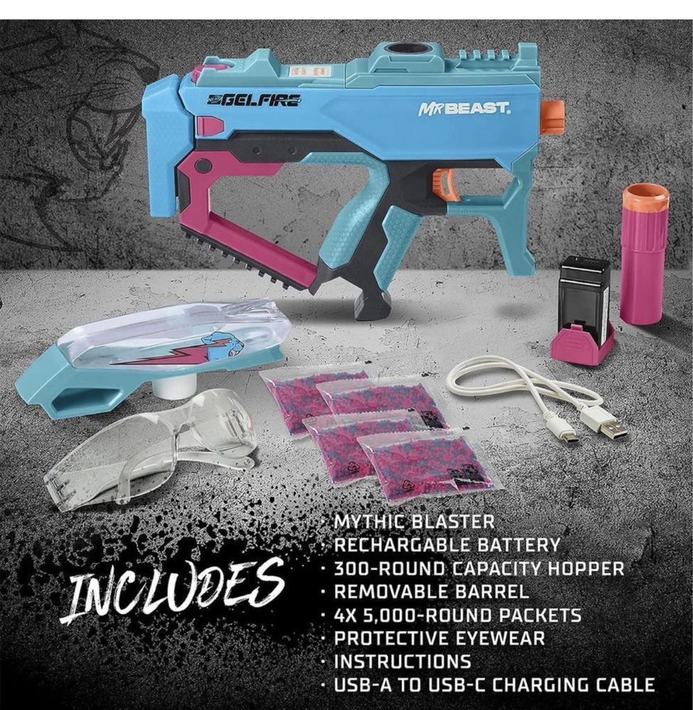 Nerf Pro Gelfire X MrBeast  нерф, ньорф містер Біст