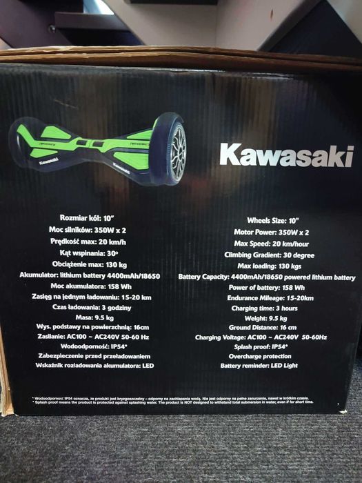 Kawasaki KX-PRO 10.0D DUŻE KOŁA elektryczna deskorolka