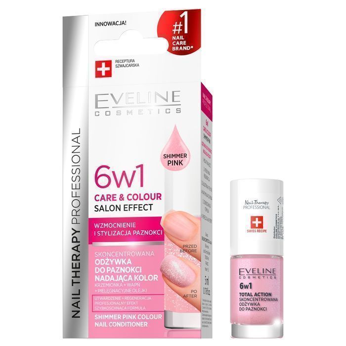 Eveline Cosmetics odżywka do paznokci nadająca kolor Shimmer Pink 5ml