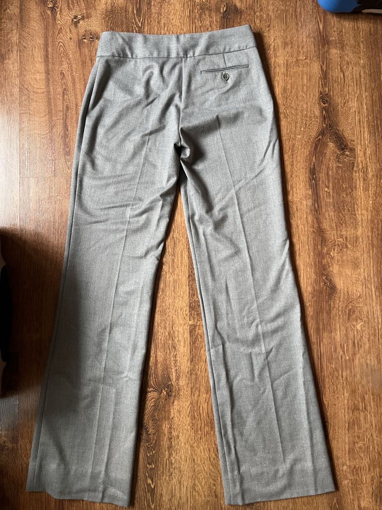 Eleganckie szare spodnie garniturowe XS