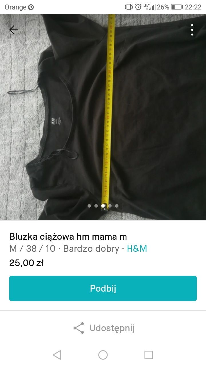 Bluzka ciążowa hm mama m