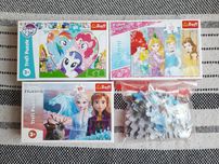 Zestaw Puzzli dla dzieci, 4 sztuki, Pony, Kraina Lodu, Księżniczki Dis