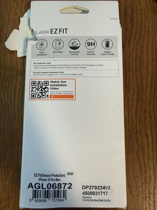 Szkło hartowane spigen do iphone 15 pro max