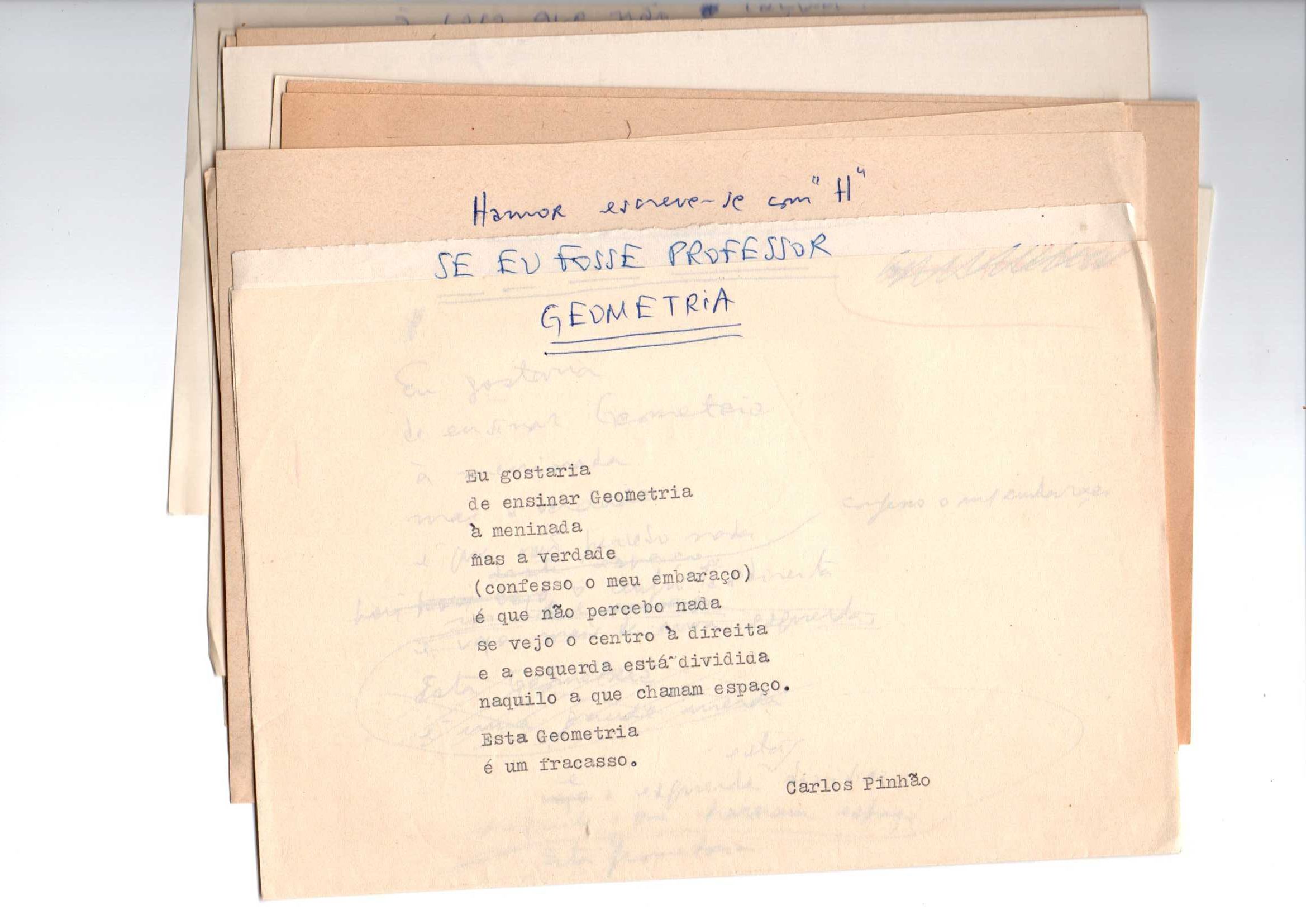 MANUSCRITOS - Carlos Pinhão