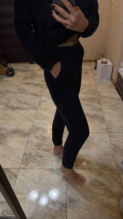 Спортивний костюм темно синій на флісі флісовий жіночий merribel