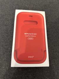 Etui case Apple MagSafe iPhone 12 Mini Leather Sleeve Scarlet Red