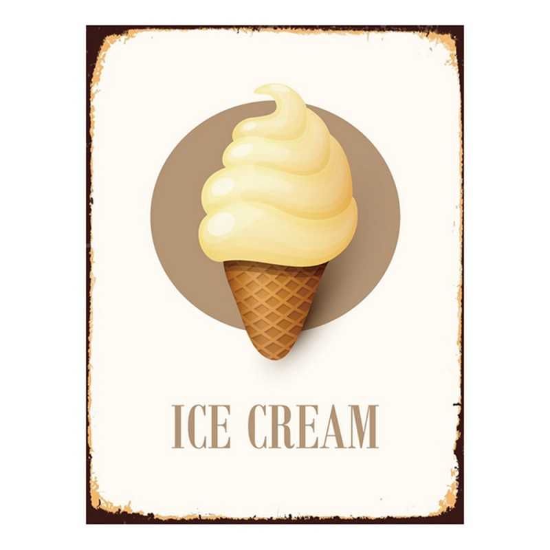 Tabliczka metalowa Ice cream 25x33cm. Retro Vintage 6Y5052