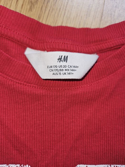 T-shirt h&m 14Y czerwony
