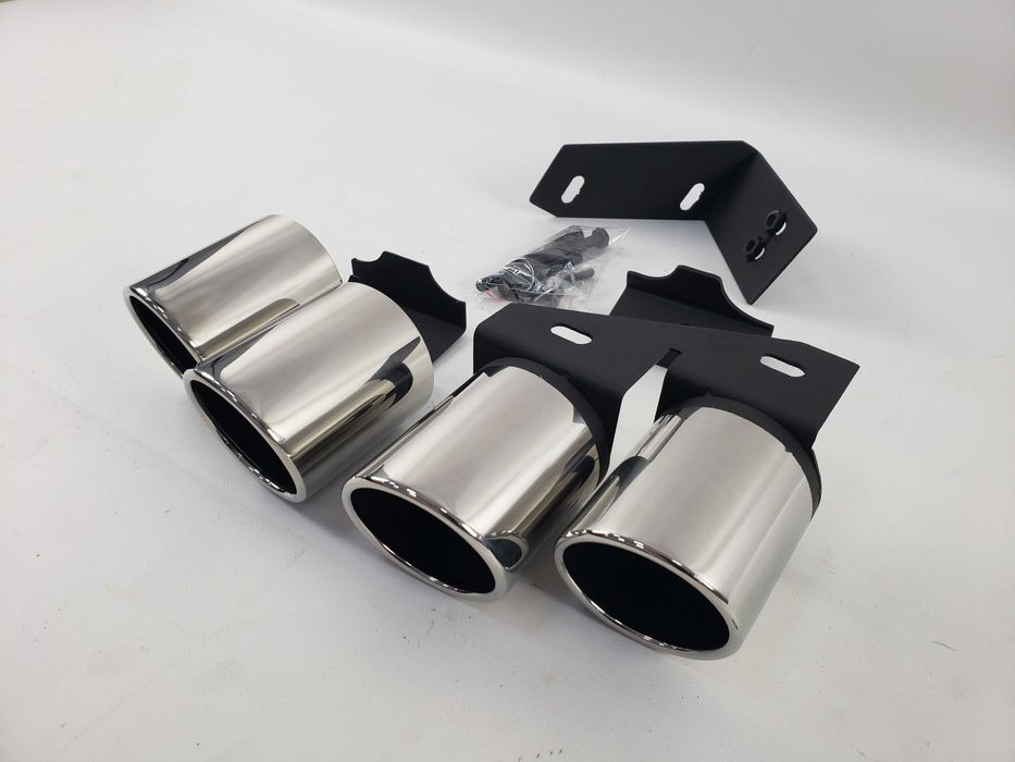 Насадки на выхлоп на audi A4 B8.5 2011-15 год в стиле S-line s4