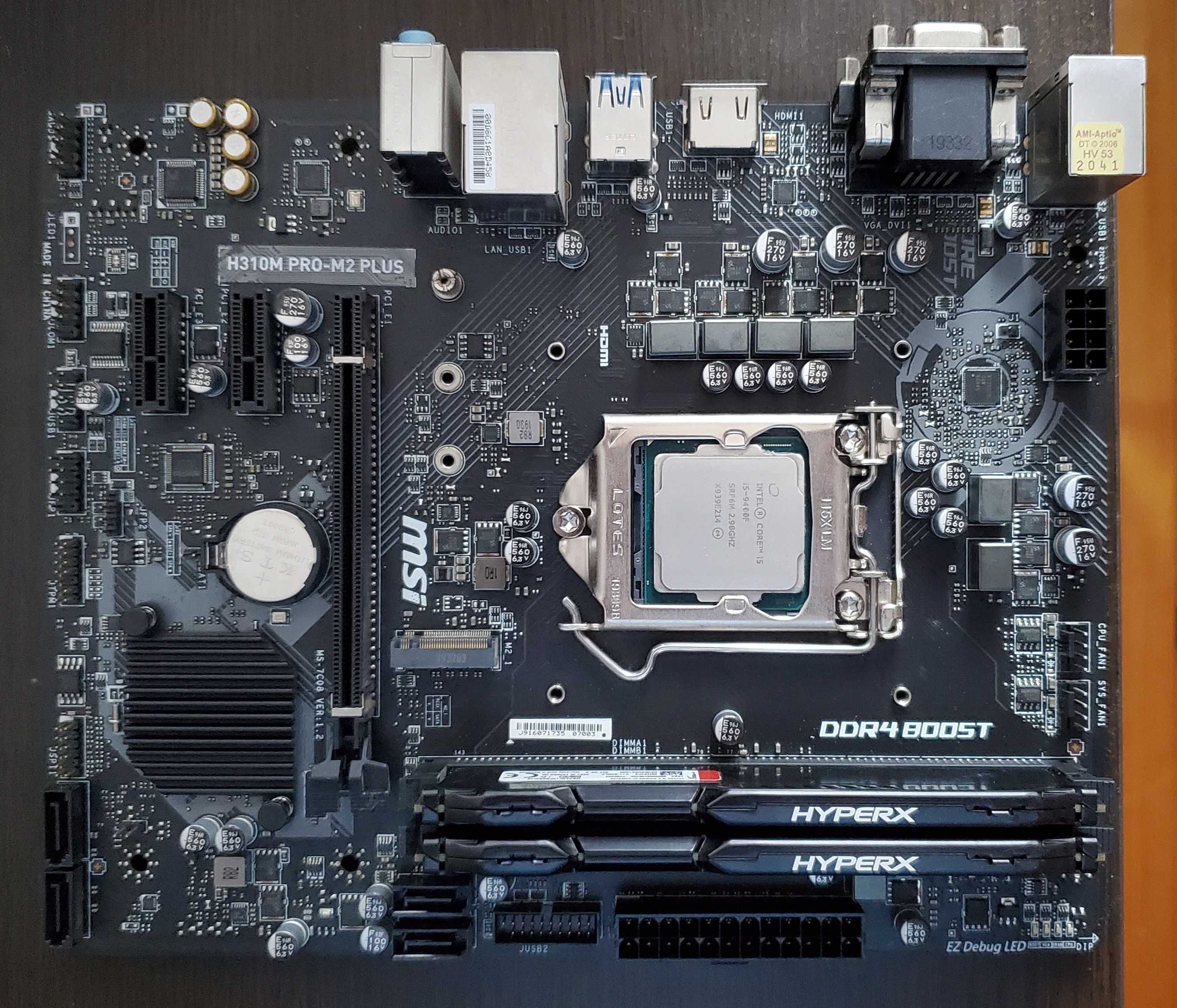 Intel i5-9400F Msi H310M 16GB RAM
