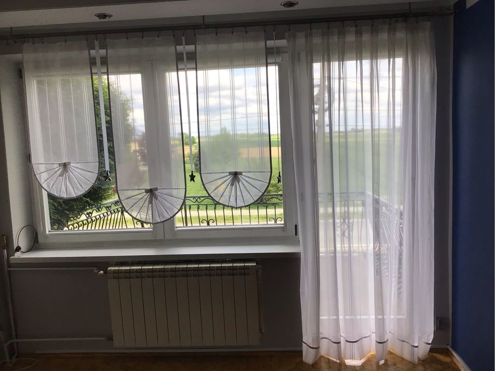 Piękna firanka balkonowa wachlarze kpl