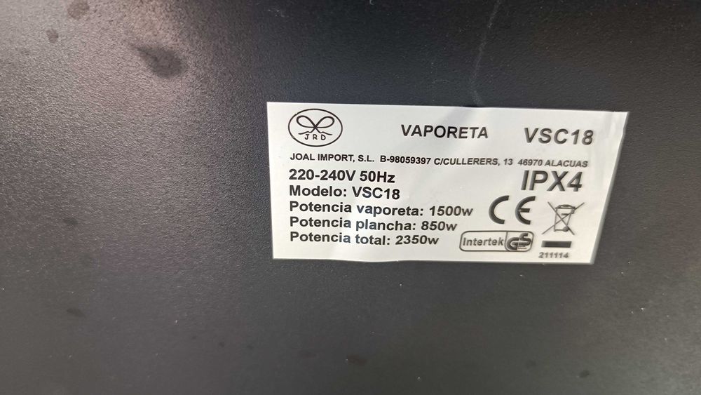 Aspirador Vaporeta + ferro