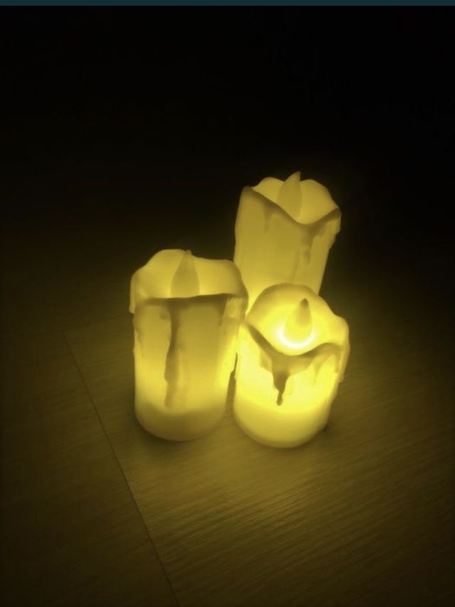 Подарок led свет ононь ночник свеча безопасная эко