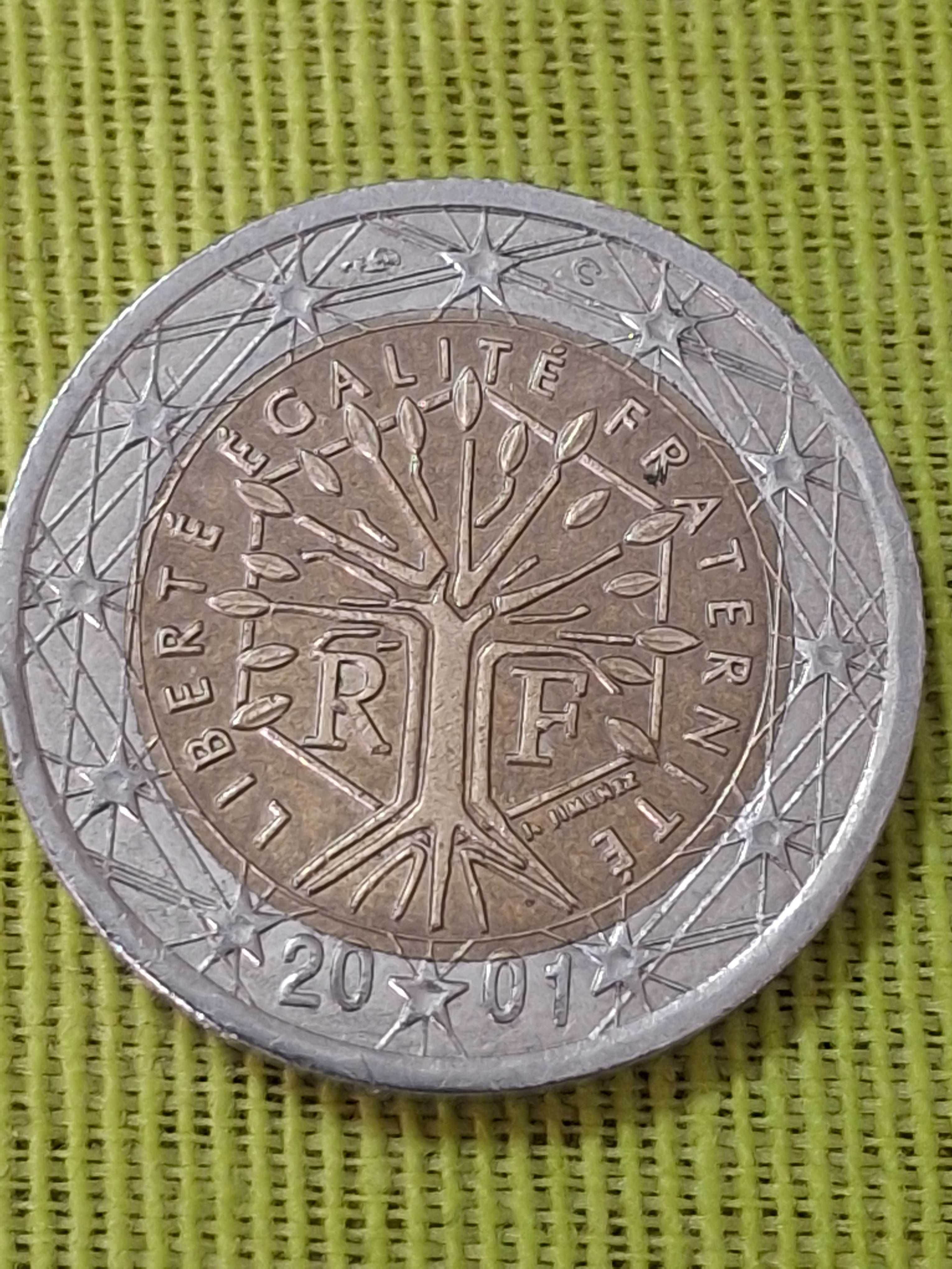 Moedas de 2 euros 2001 defeito