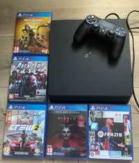 Ігрова приставка Sony ps 4 slim cuh-2208b 1tb+5 дисків