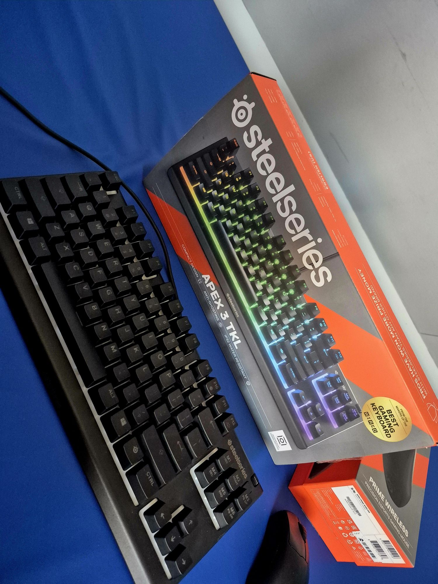 Zestaw Klawiatura Steelseries Apex 3 Tkl+Myszka Prime Wireless Zamiana