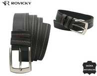 Skórzany, szeroki pasek męski - Rovicky 95
