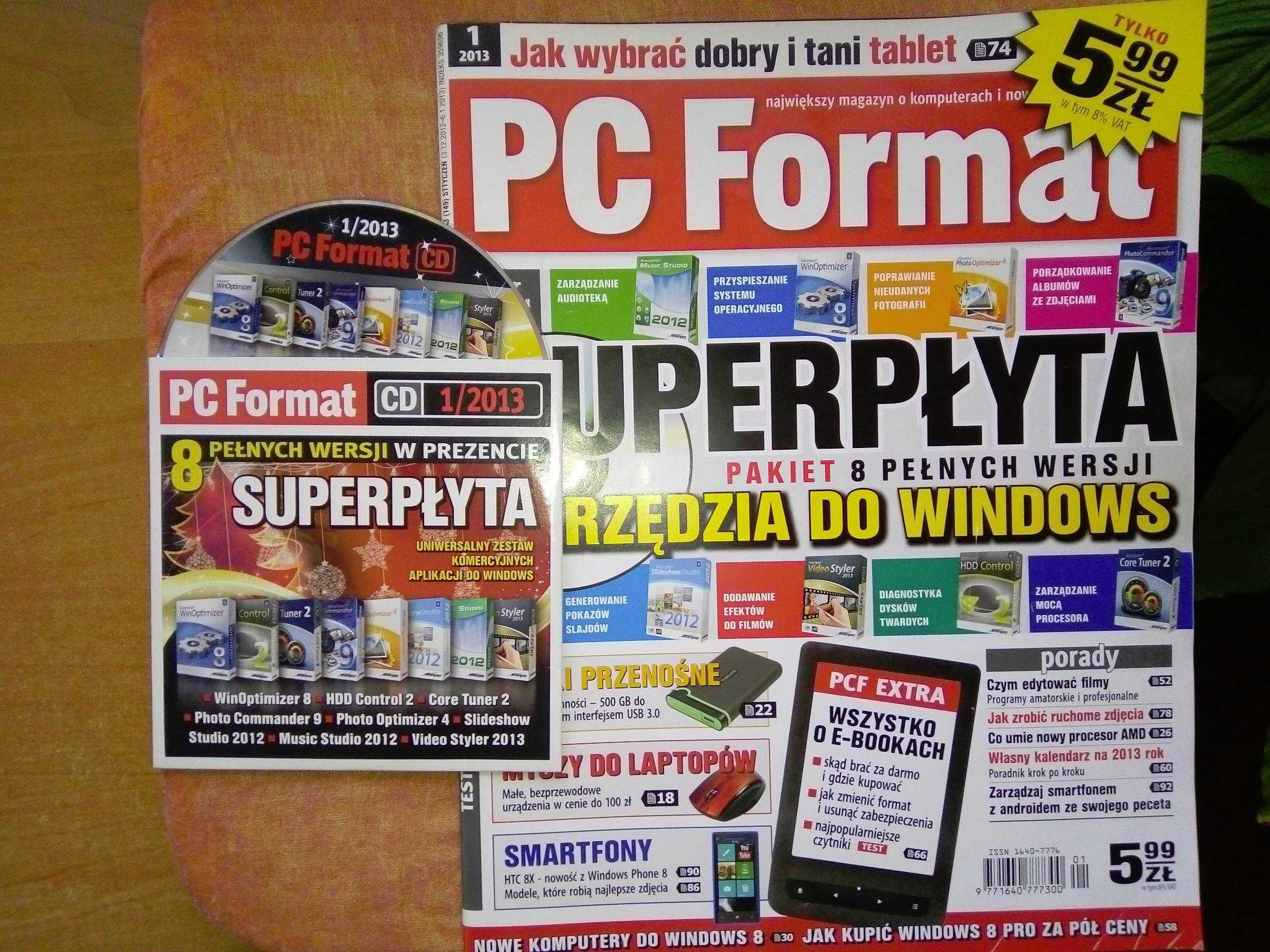 PC Format 1 2013 styczeń (149) Gazeta + płyta CD Czasopismo
