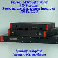 Повербанк 240000 мАг, 2х100 Вт, 940 Вт/годин + інвертор 500 Вт/220 В