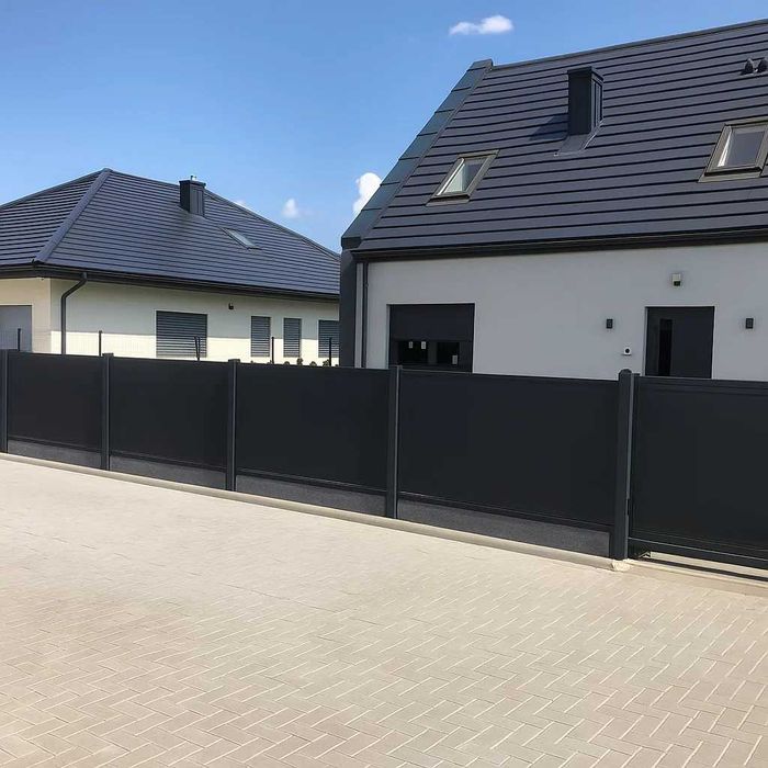 Przęsło Ogrodzeniowe 250x120 Moduł Pełny Antracyt Moduł Antracyt XPS