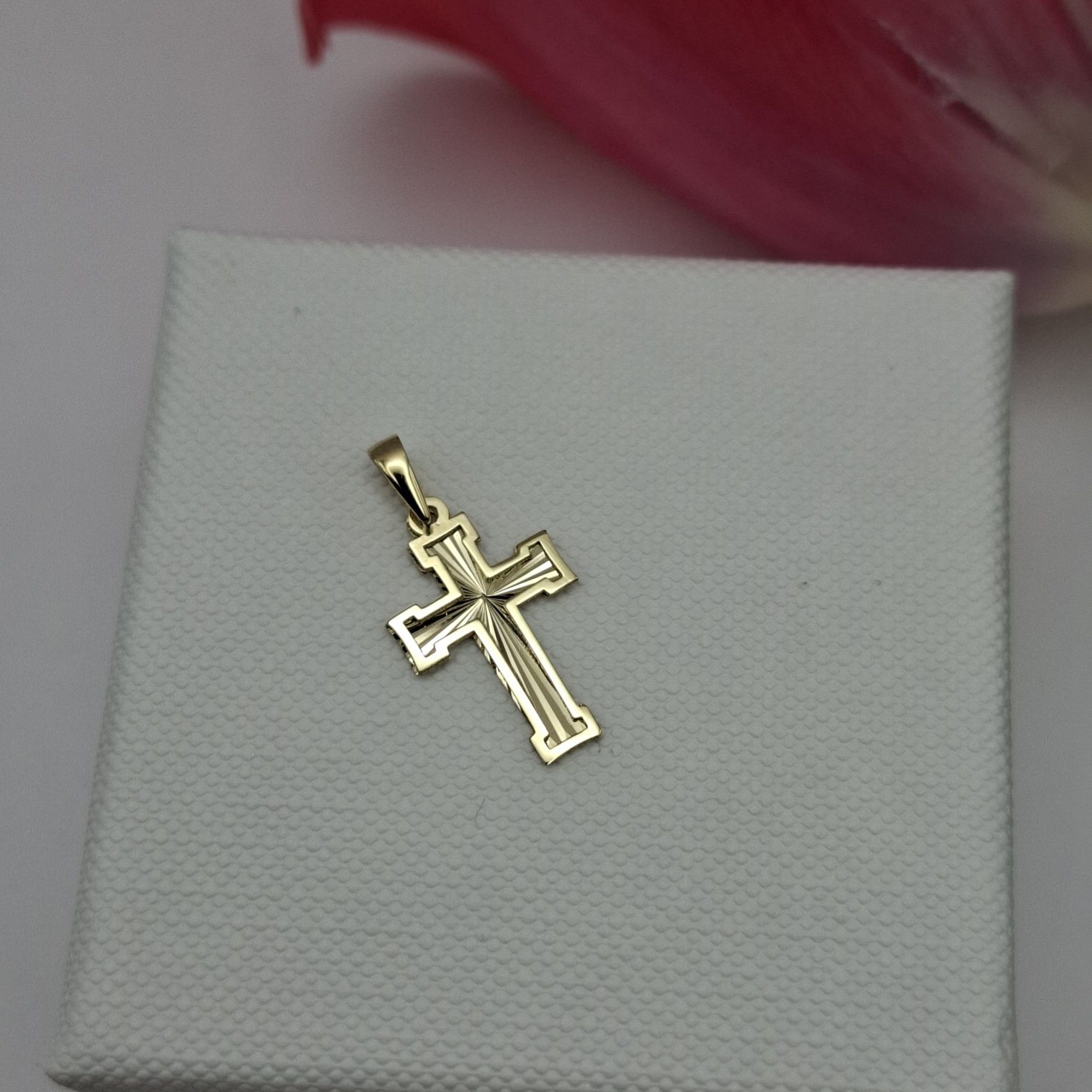 Złoty Krzyżyk Komunia Chrzest Pr.585 Nowy Zapraszamy