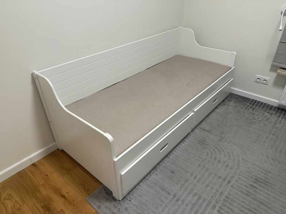 PILNE Łóżko młodzieżowe z materacem podwójne rozkładane 80x200