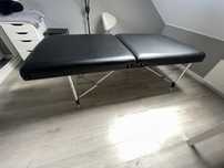 Łóżko do stylizacj rzęs. Miejsce na nogi, szerokie 80cm, gruby matwrac