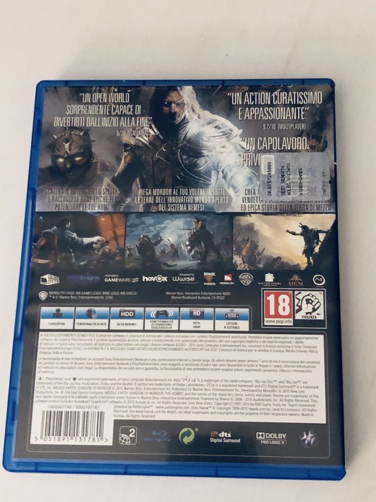 Shadow of mordor gotye game of the year edycja gra na ps4 cień mordoru