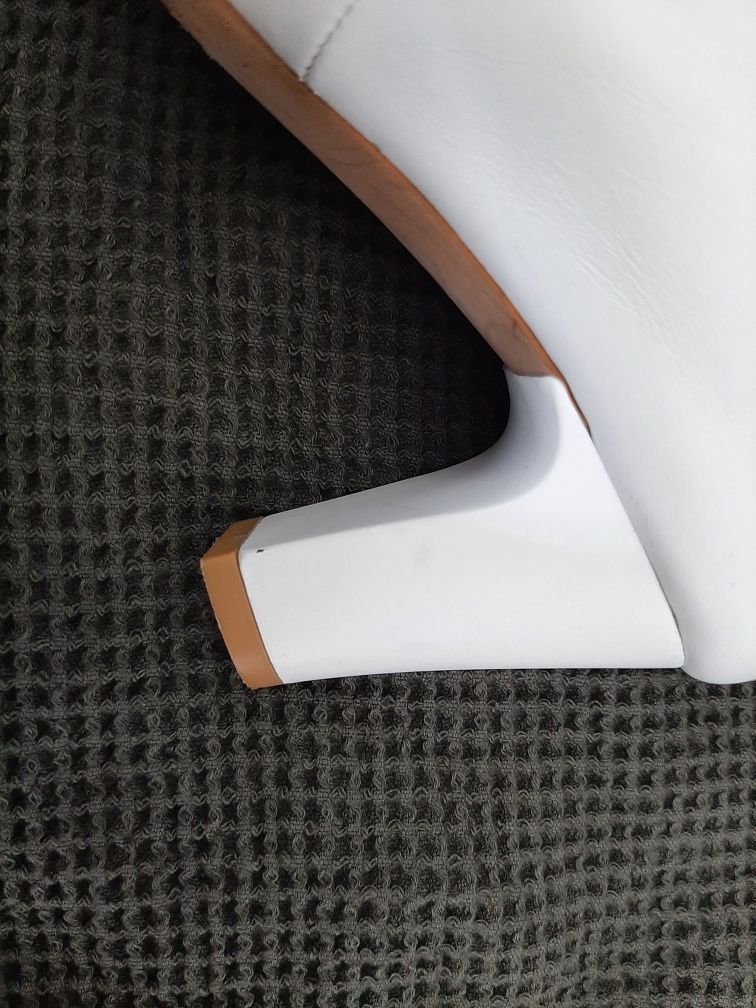 Buty skórzane białe ślubne rozmiar 35