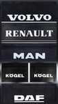 Бризговики на фуру даф, ман, на грузовики брызговики Daf Man Renault
