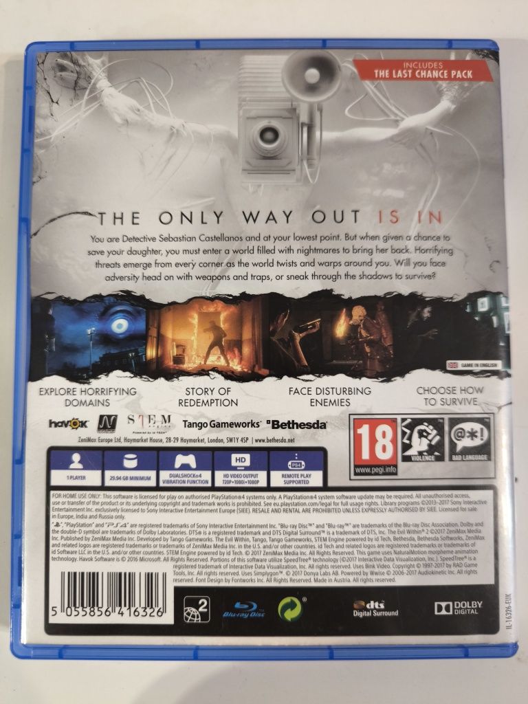 Ps4 The Evil Within 2 możliwa zamiana