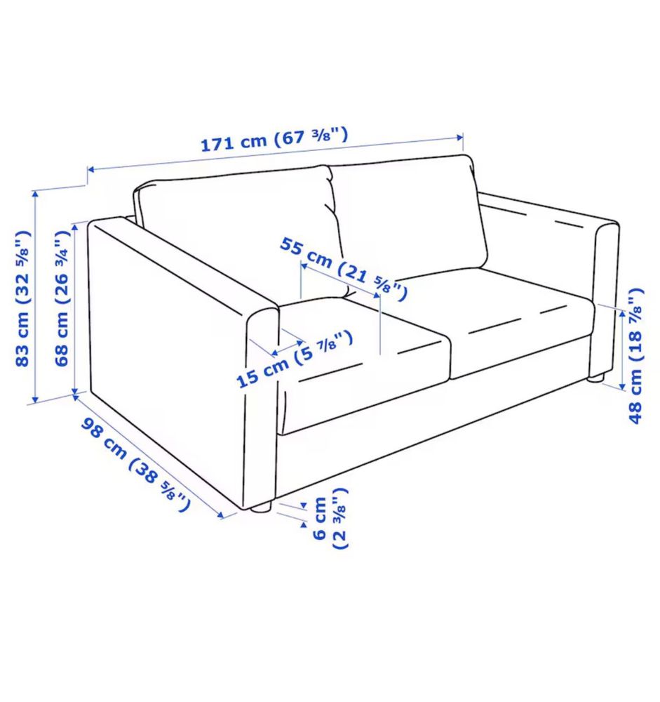 Sofa 2-osobowa VIMLE IKEA