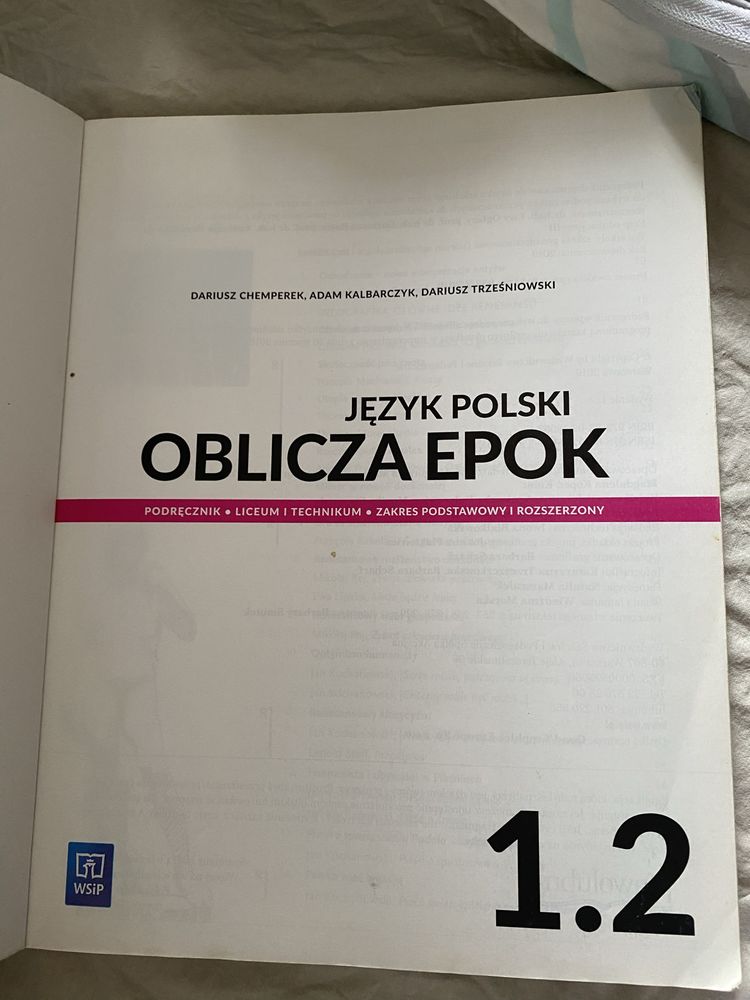 Oblicza epok 1.2 podrecznik do jezyka polskiego WSiP