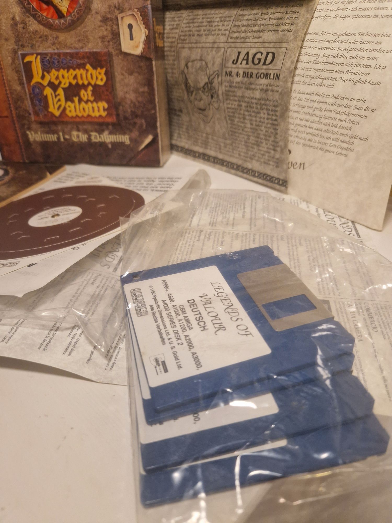 Legends of Valour gra Big Box Amiga A500 A600 A1200 Commodore