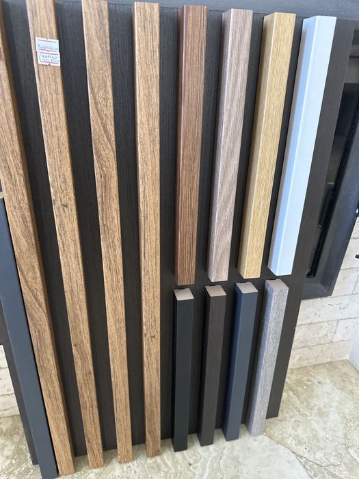 Декор панелі 3д рейки планки ламелі панелі реєчки перегородки мдф