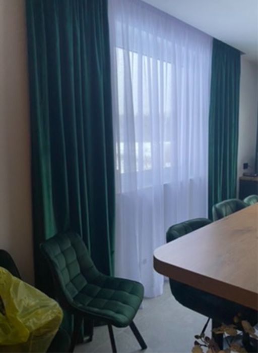 6 sztuk Zaslony butelkowa zieleń welurowe 135x258 cm wysokiej jakosci