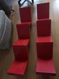 Ikea Lack półki zygzak czerwone