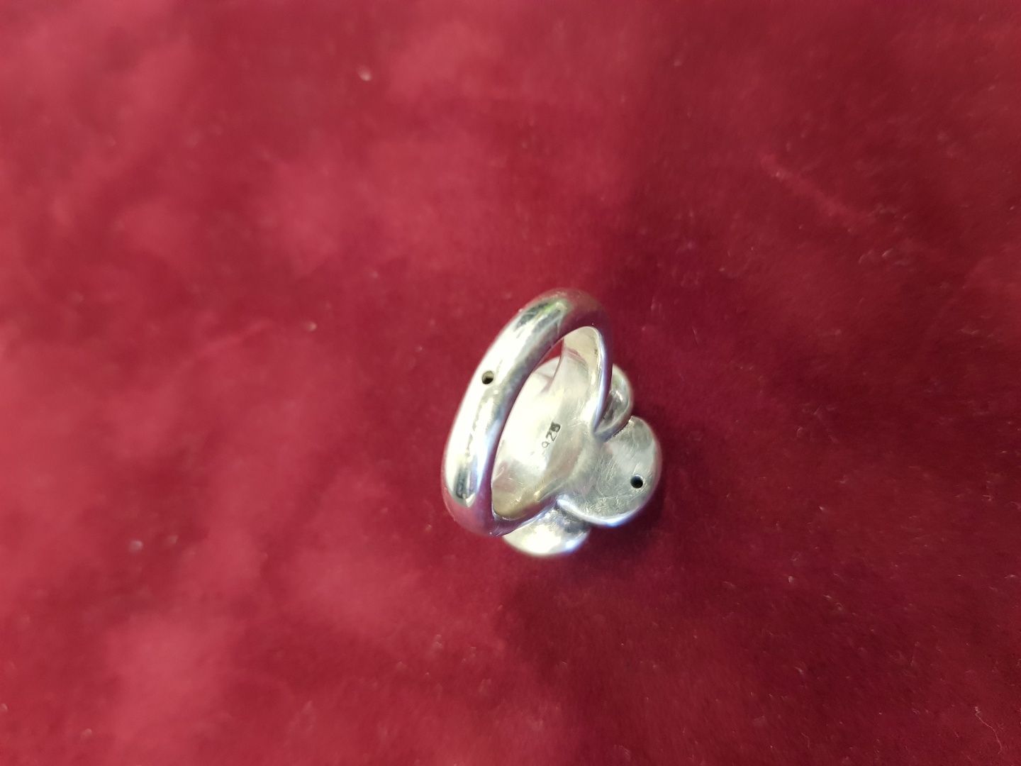 Komplet srebrny pierścionek wisiorek Róża