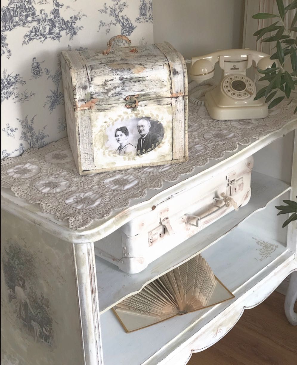 Kuferek przechowywanie Shabby chic