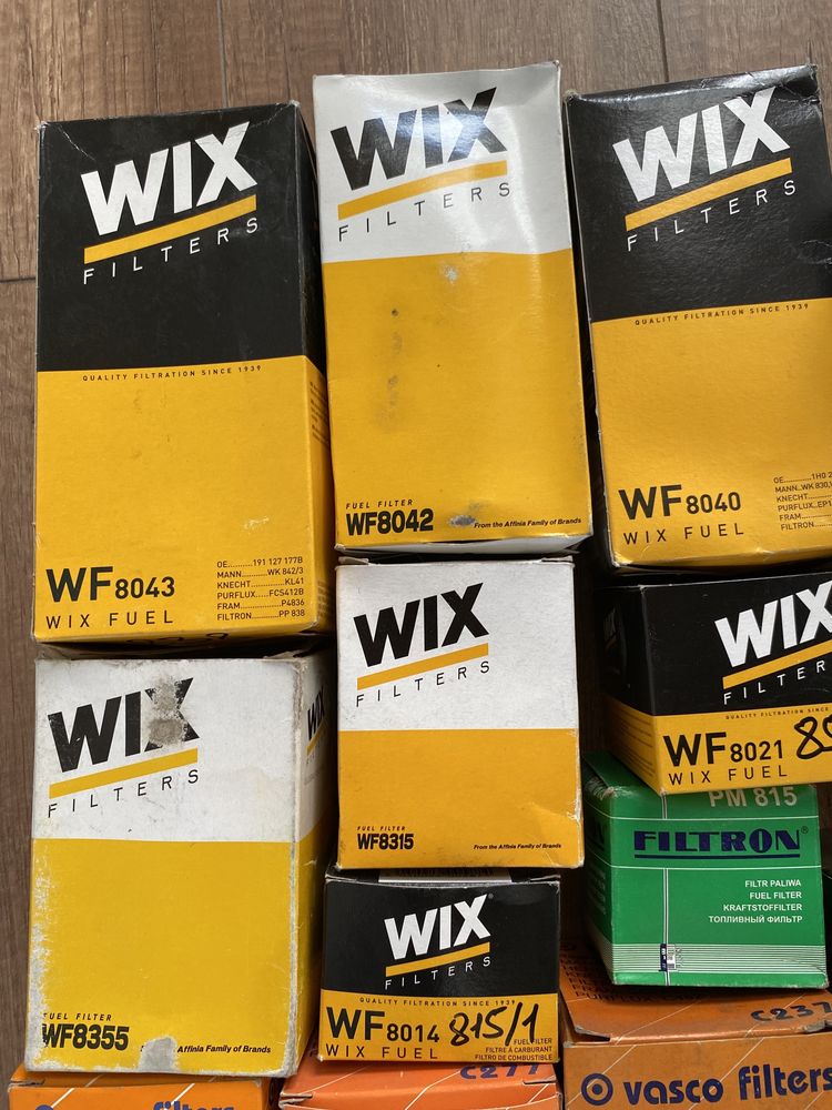 Розпродаж! Паливні фільтри WIX, vasco, filtron, purflux, jcpremium