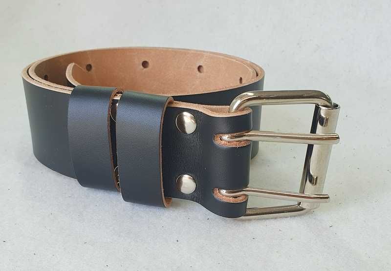 Wojskowy Pas Szeregowca R2 Skóra Naturalna 135 - Podwójna Sprzączka