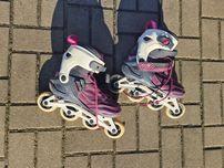 Fioletowe Rolki Oxelo Fit5  rozmiar 38-39